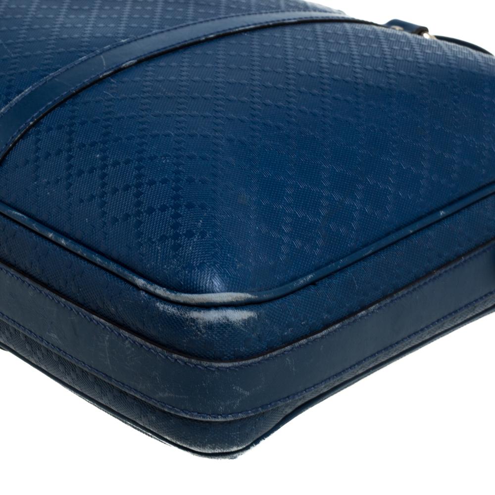 Gucci Blue Bright Diamante Leather Medium Briefcase 8