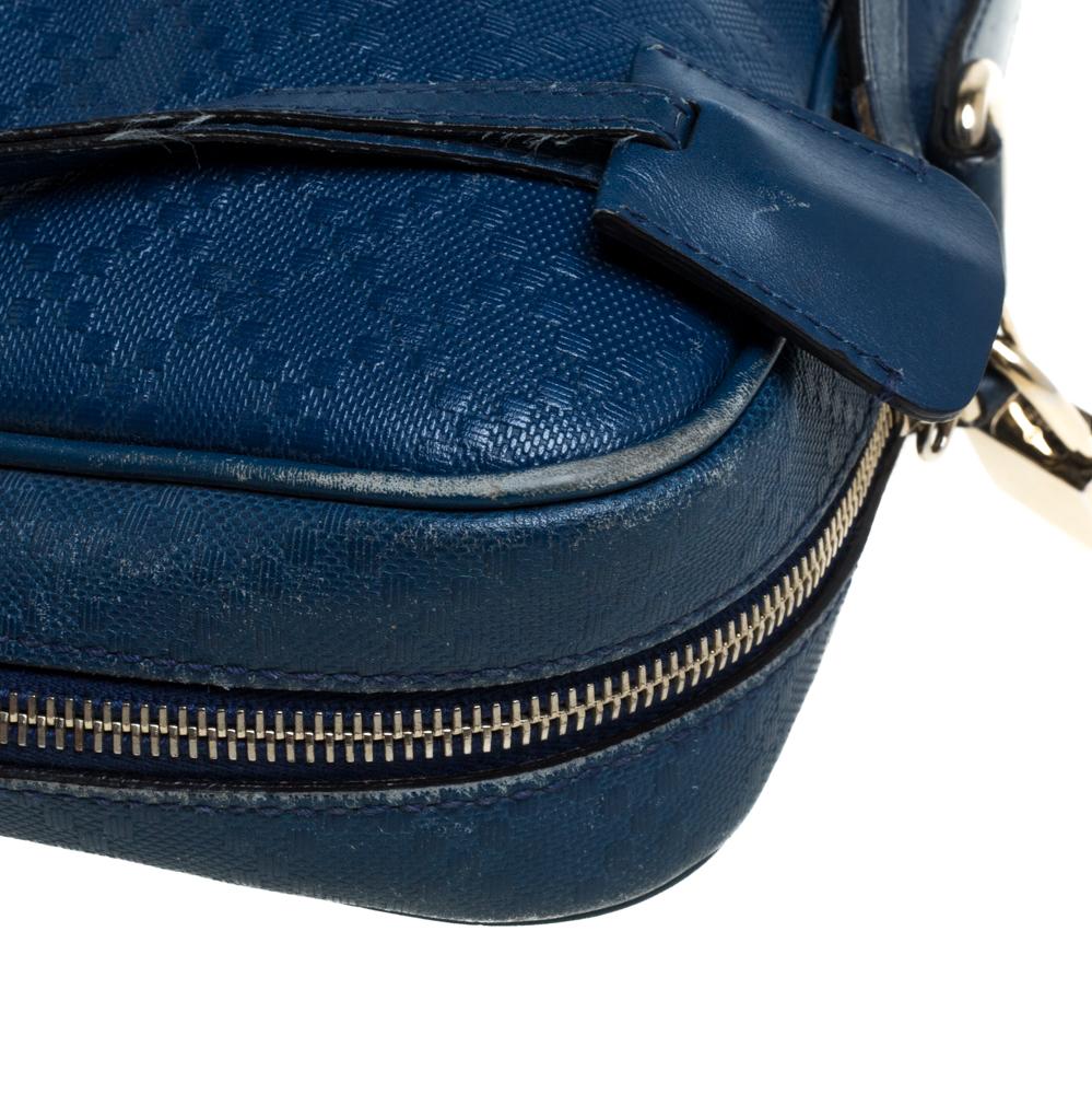 Men's Gucci Blue Bright Diamante Leather Medium Briefcase
