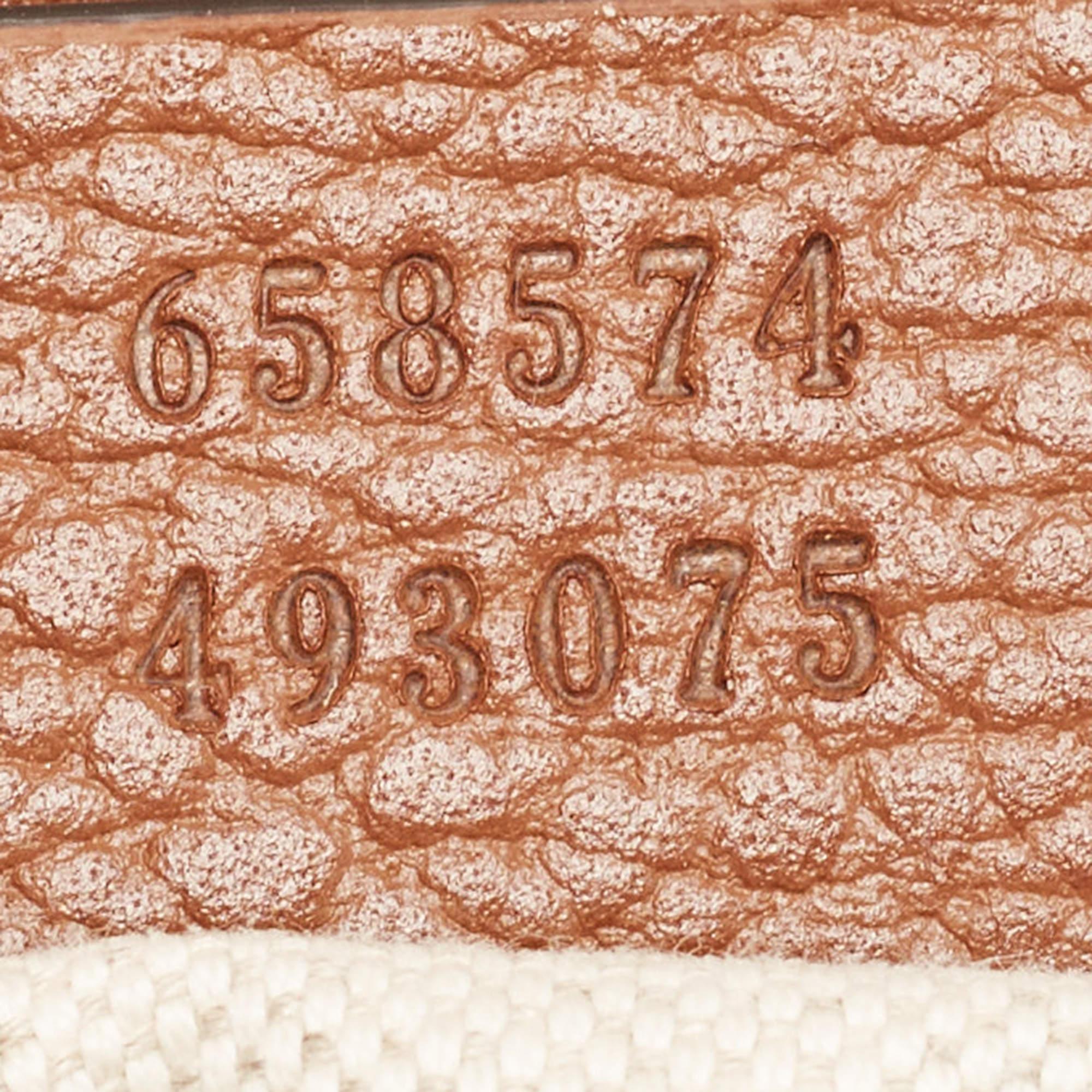 Gucci Blue/Brown GG Denim and Leather Mini Horsebit 1955 Crossbody Bag 2