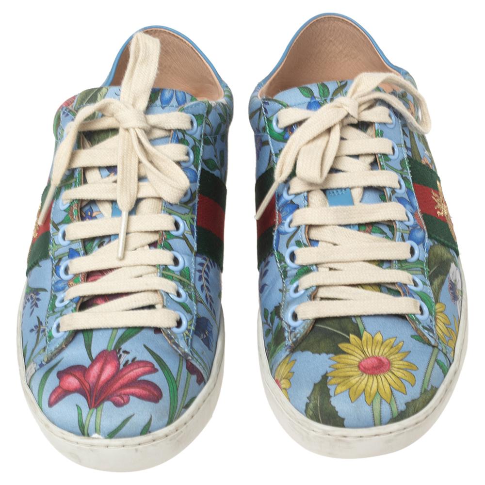 Gucci tenis flores best sale