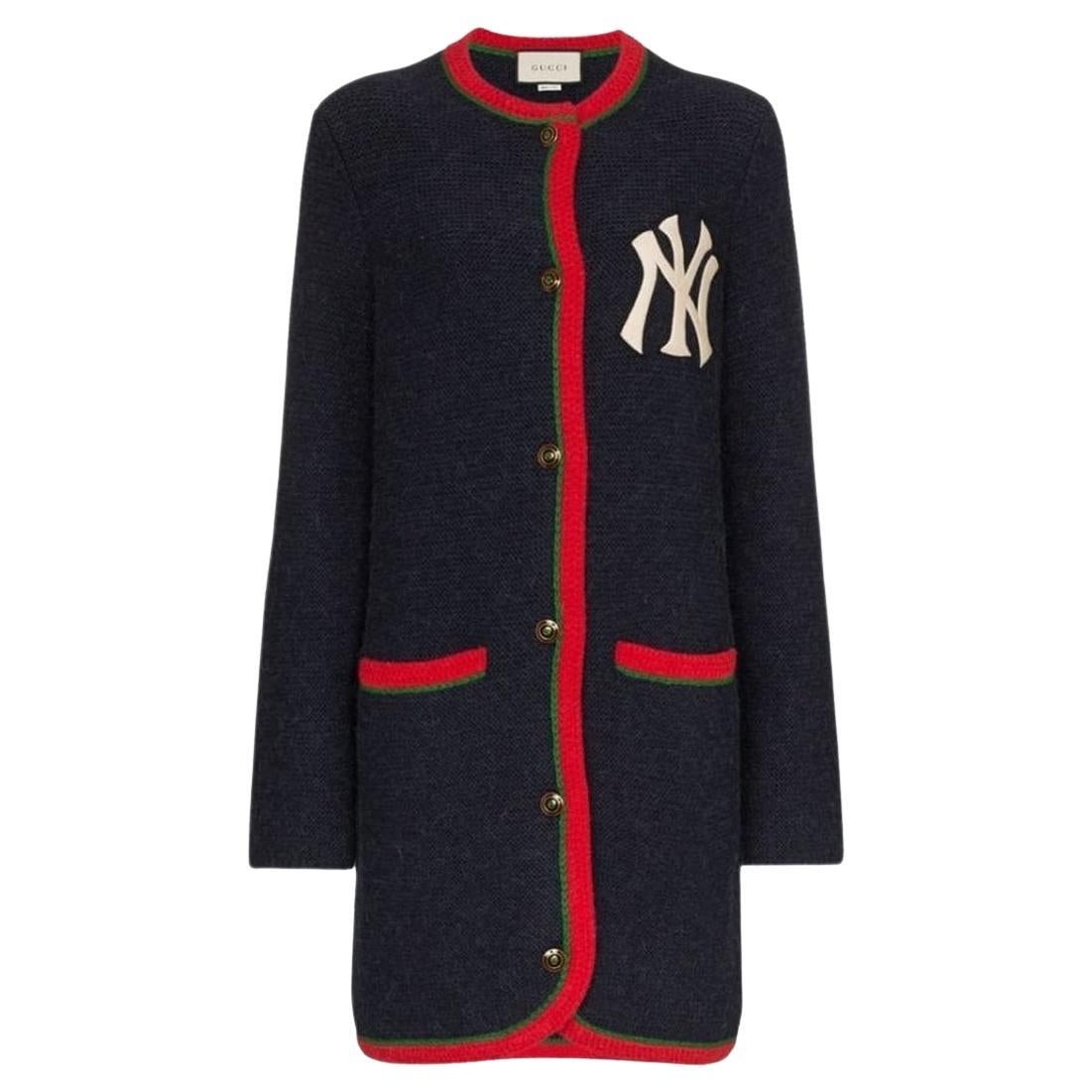 Gucci Blue Cardigan With New York Yankees Patch
