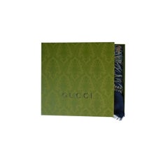 Gucci Blue Cashmere Stole Flight of Dragonflies Print Scarf Shawl