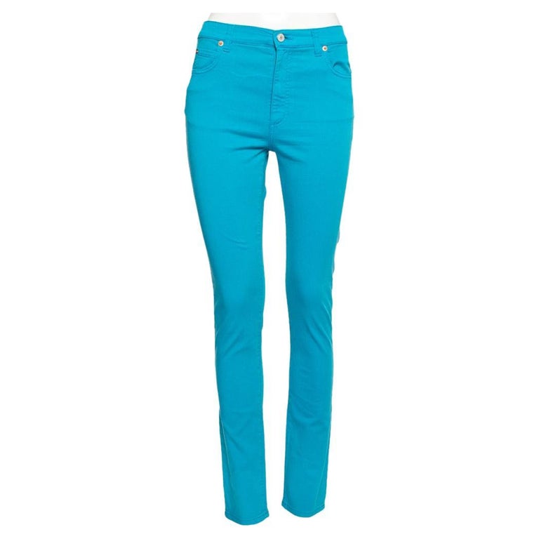 Gucci Blue Cotton Slim Fit Jeans