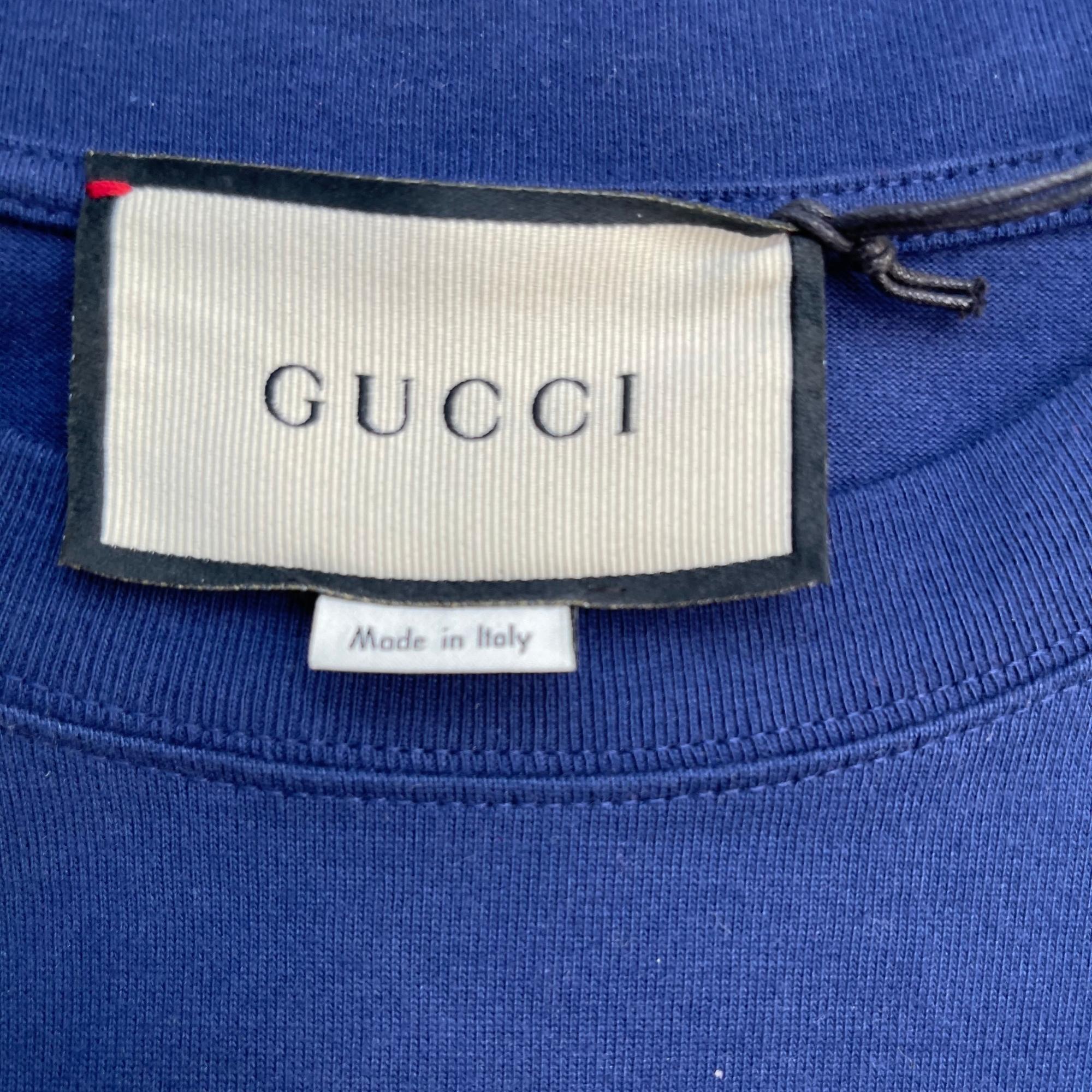 Blaues Gucci-Tennispullovershirt aus Baumwolle 2019 (klein) 581903 für Damen oder Herren im Angebot