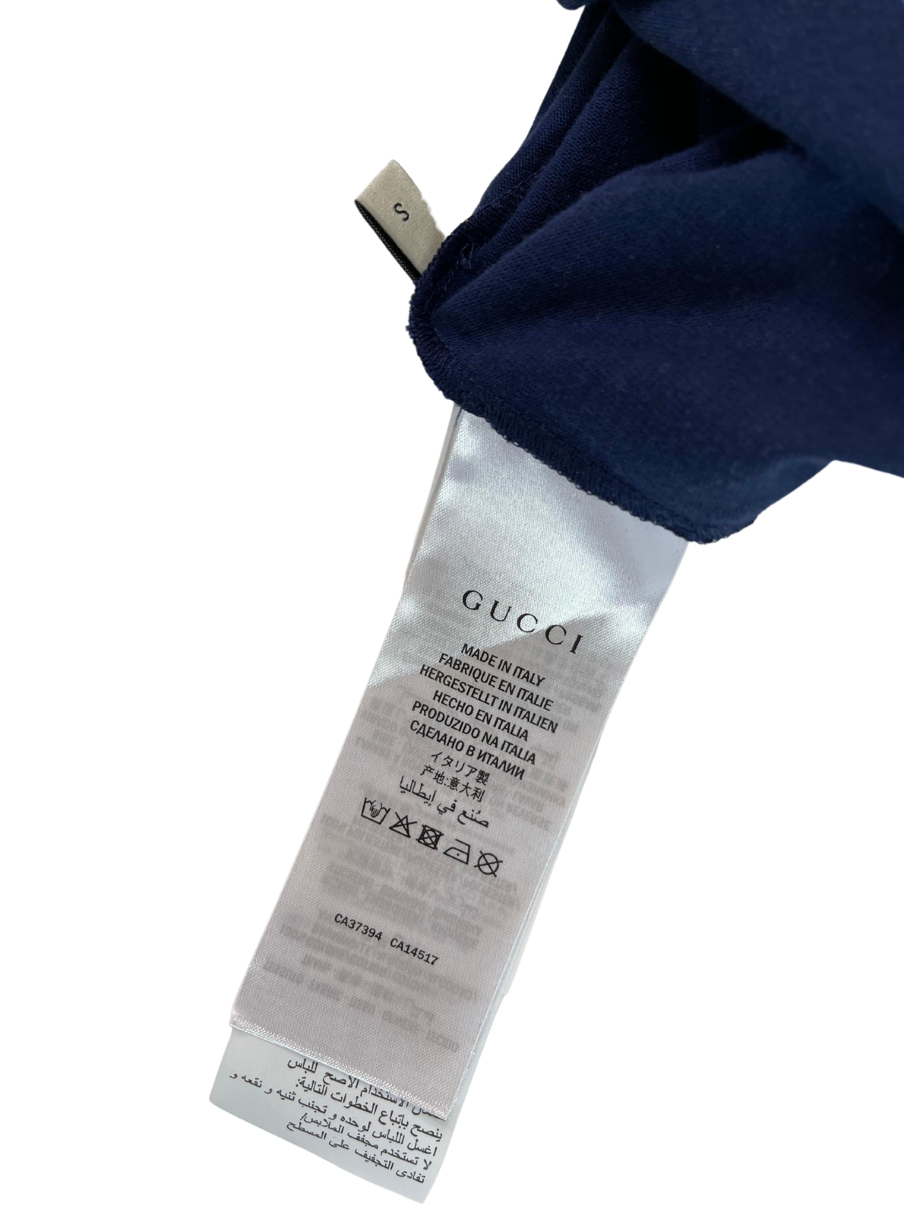 Blaues Gucci-Tennispullovershirt aus Baumwolle 2019 (klein) 581903 im Angebot 2