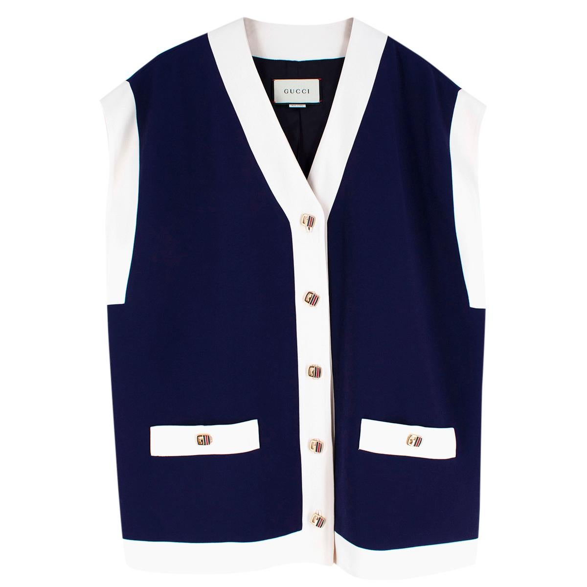 blue gucci vest