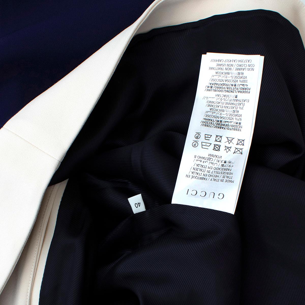 Women's Gucci Blue Crepe Oversized Cady Vest - Size XS For Sale