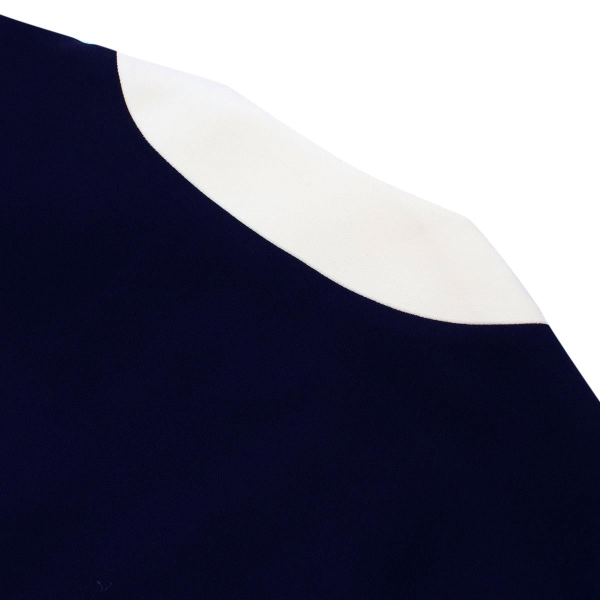 Gucci Blue Crepe Oversized Cady Vest - Size XS For Sale 1