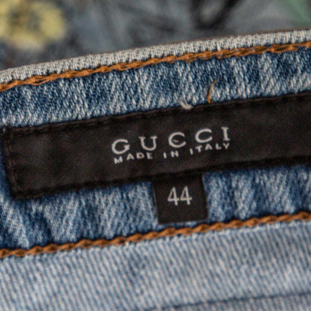 gucci flower jeans