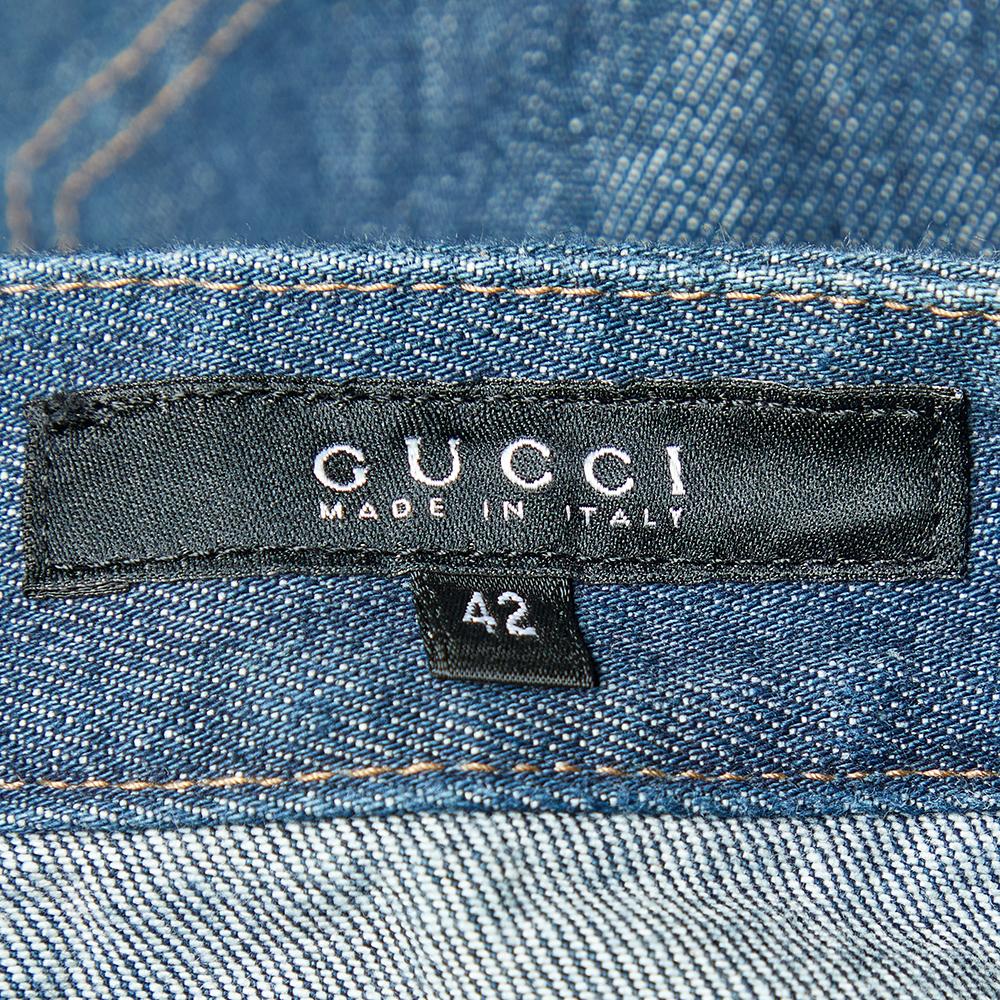 Gucci Blue Denim Straight Fit Jeans M 1