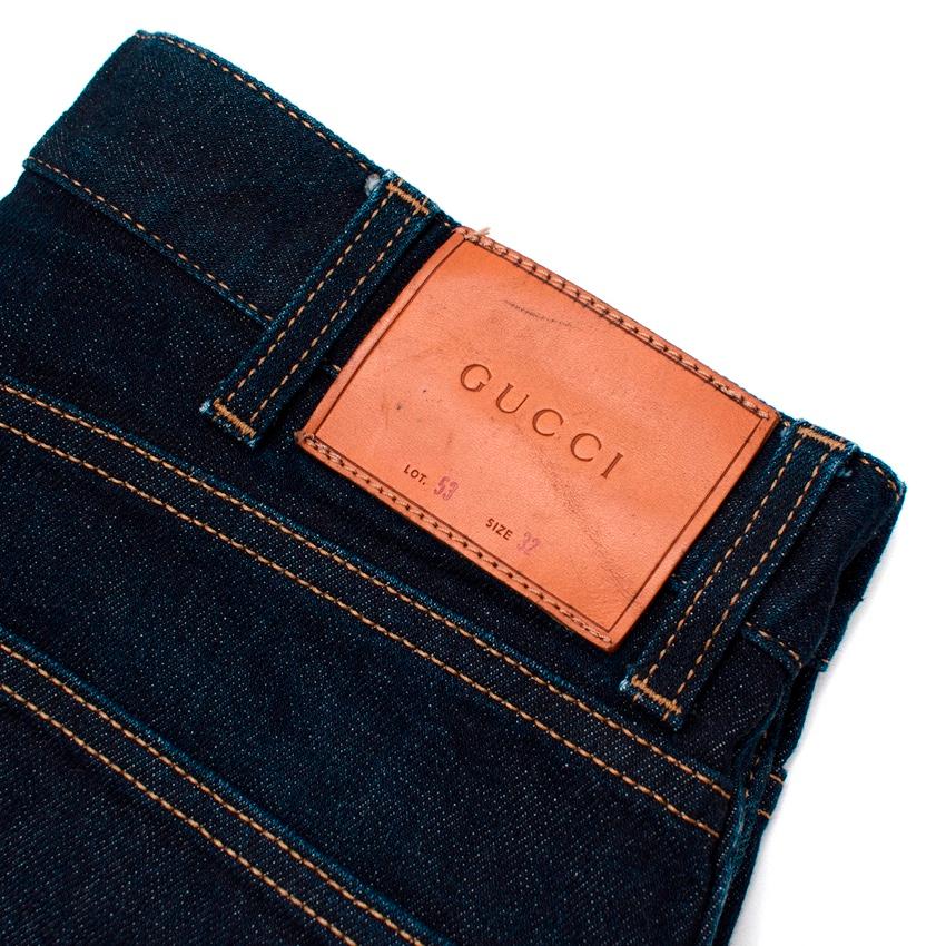 Gucci Blue Denim Web Trim Jeans - Size 32 1