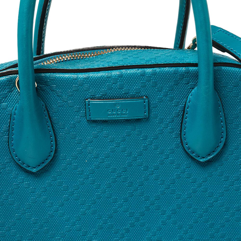 Gucci Blue Diamante Leather Small Satchel 6