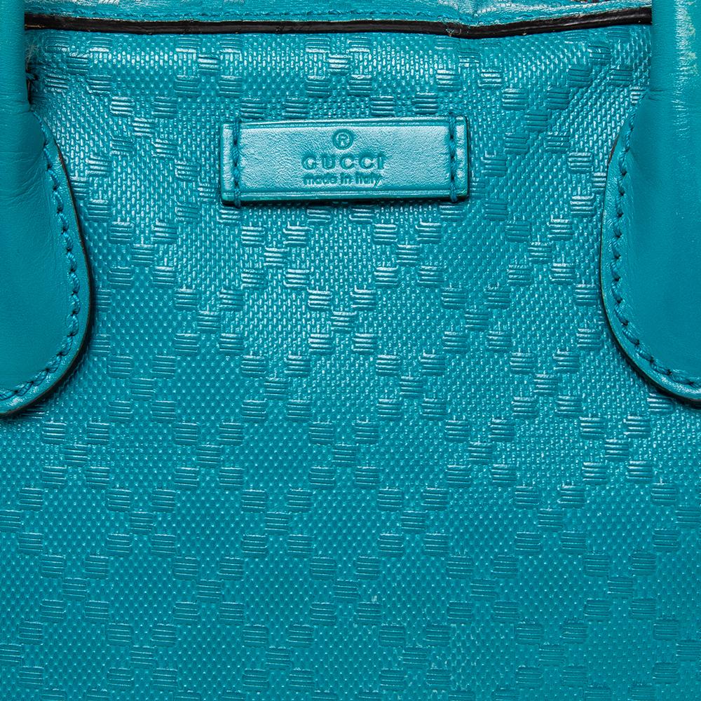 Gucci Blue Diamante Leather Small Satchel 6