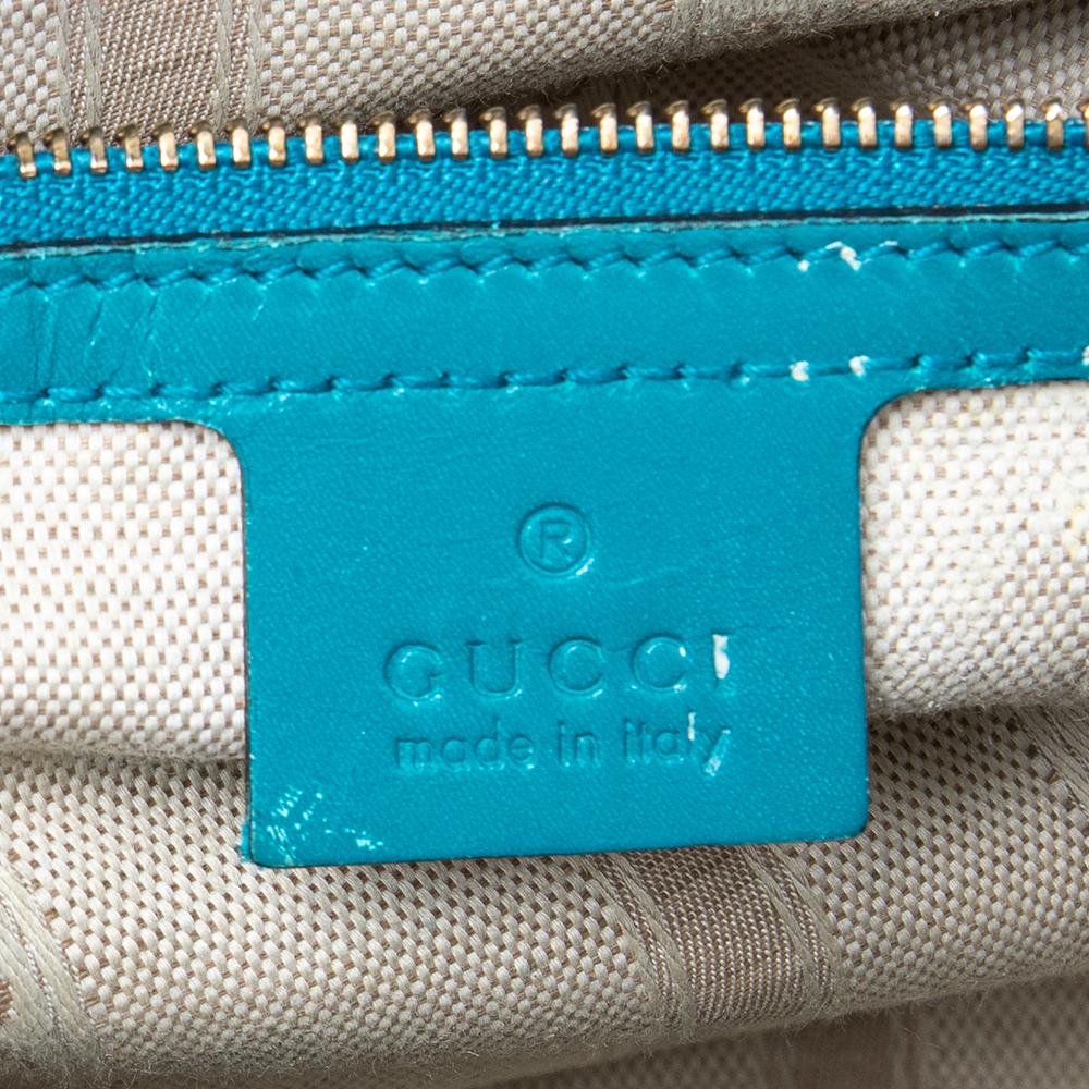 Gucci Blue Diamante Leather Small Satchel 8