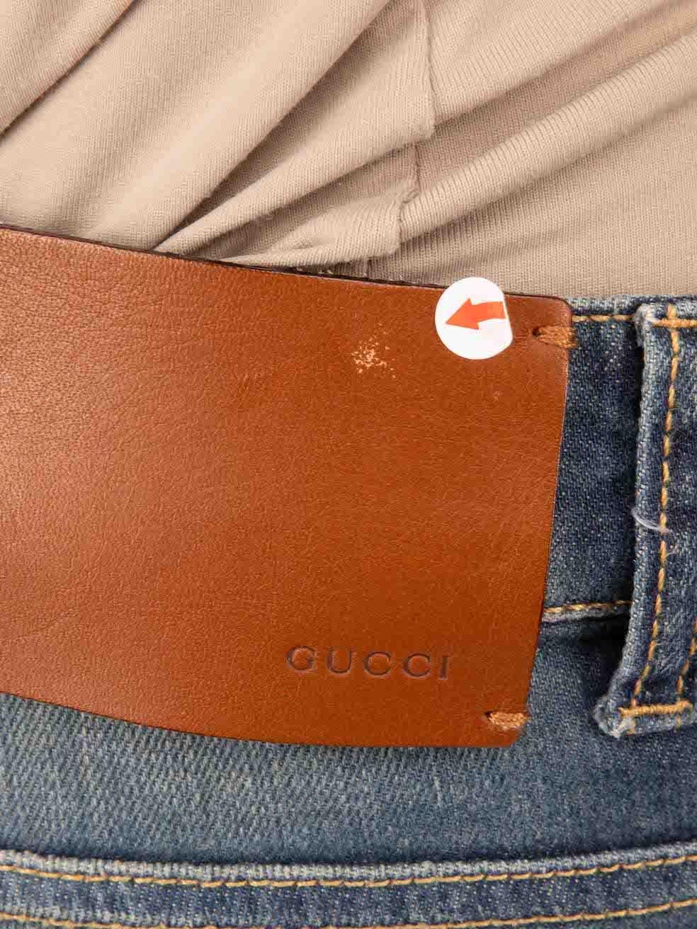 Gucci Blau Distress Detail Slim Fit Jeans Größe S Damen im Angebot