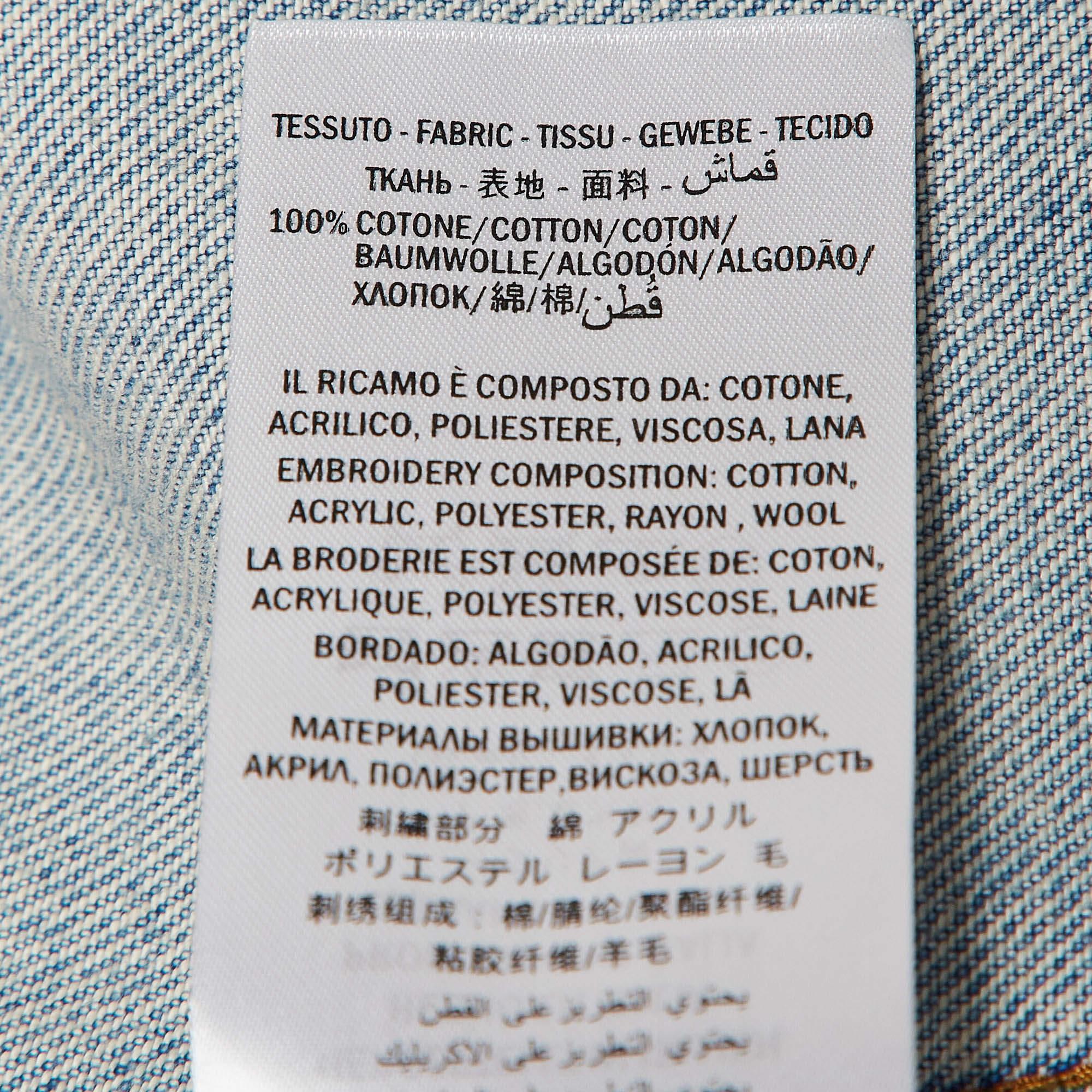 De las mujeres Gucci Chaqueta vaquera azul bordada M en venta
