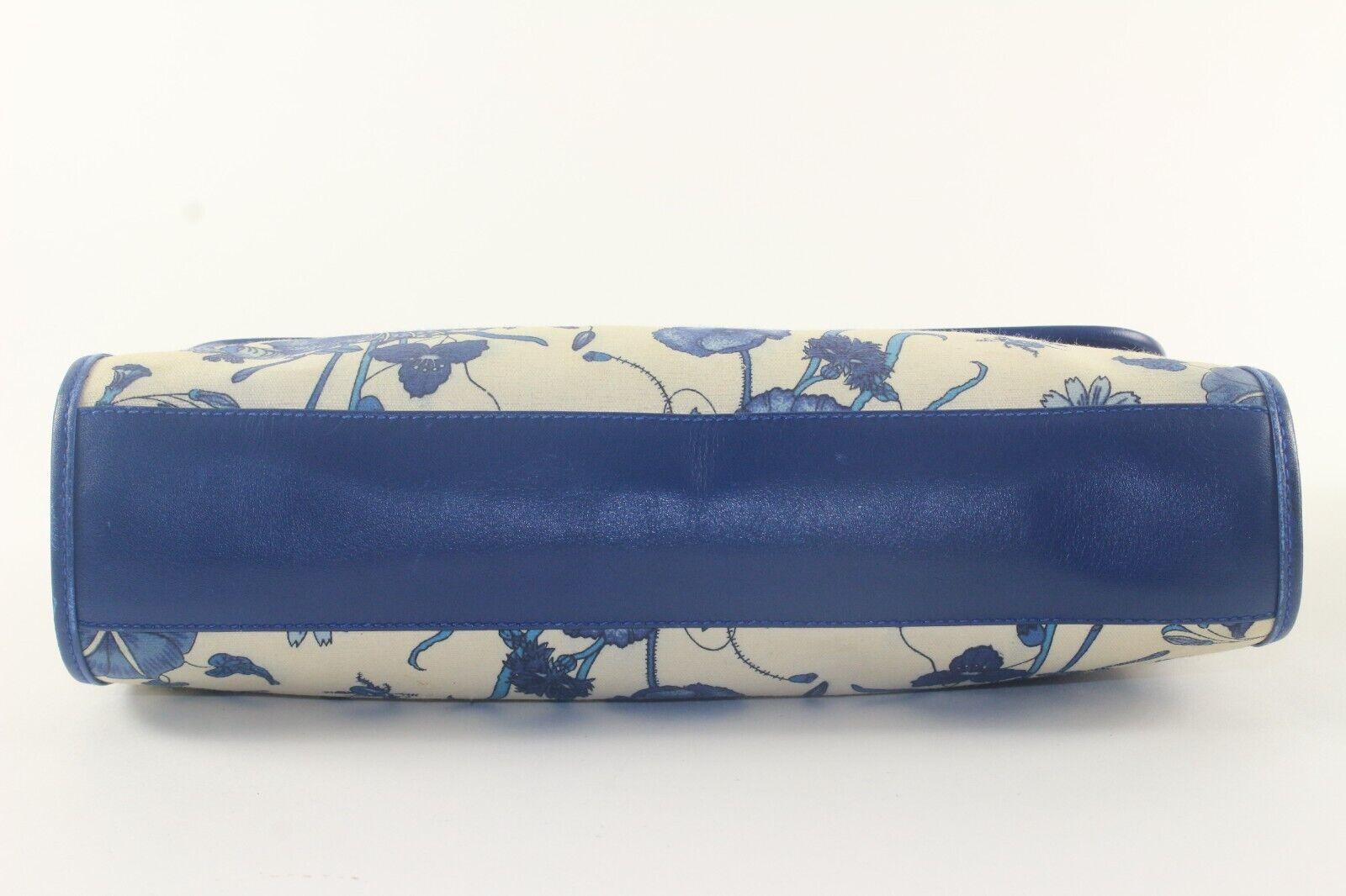 Gucci Blue Fora Flap Bag Floral Flowers 6GK1129K For Sale 3