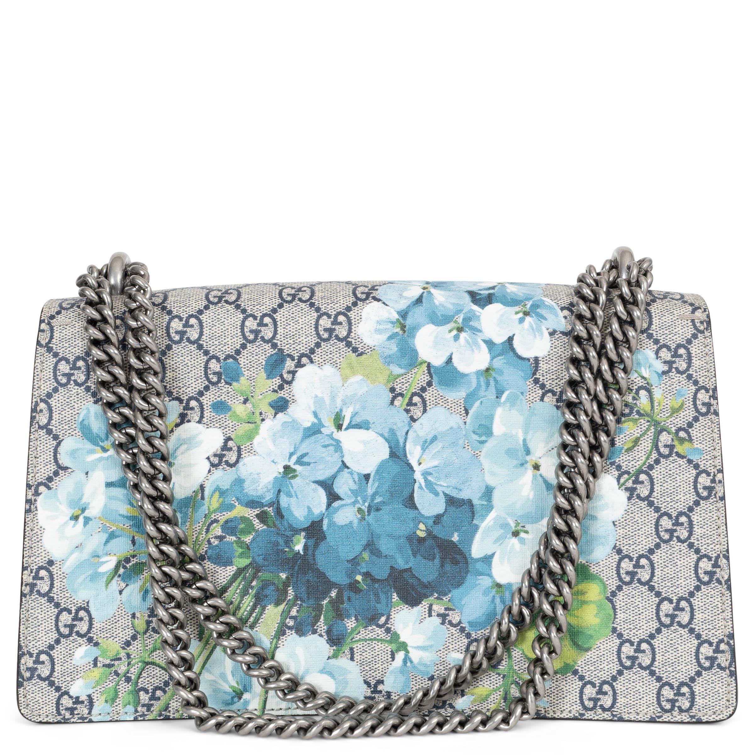 Gray GUCCI blue GG BLOOMS SUPREME DIONYSUS SMALL Shoulder Bag For Sale