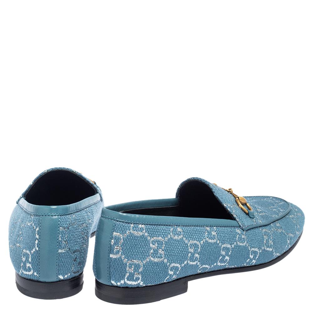 gucci loafers blue