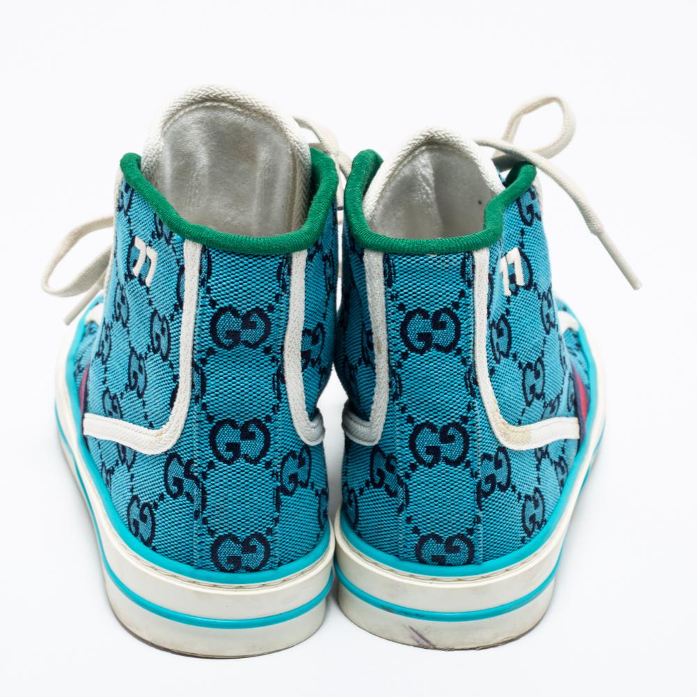 gucci high top sneakers blue