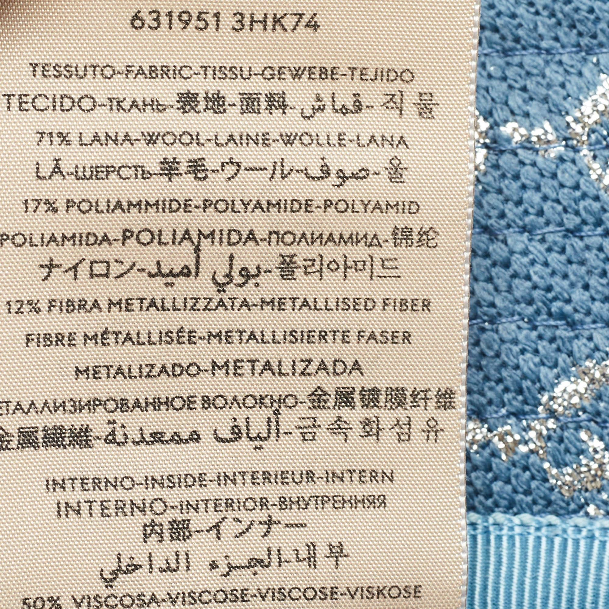 Gucci Blue GG Lamé Desert Bucket Hat M 4