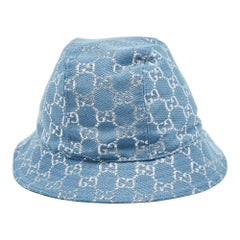 Gucci Blue GG Lamé Desert Bucket Hat M
