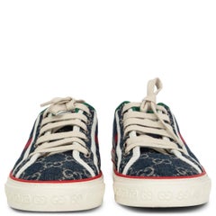 GUCCI blue GG TENNIS 1977 Sneakers GG Denim Shoes 37.5
