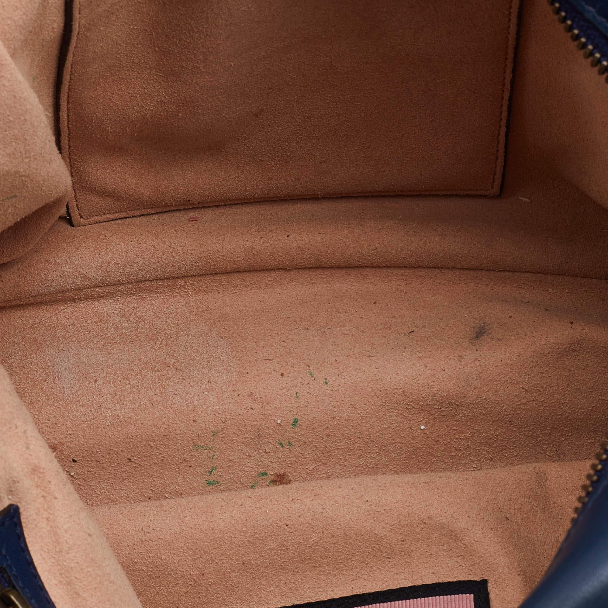 Gucci Blue Graffiti Leather GG Marmont Gucci Ghost Shoulder Bag 1