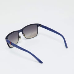 Gucci Blue/Grey Gradient GG2247/S Web Detail Rectangle Sunglasses
