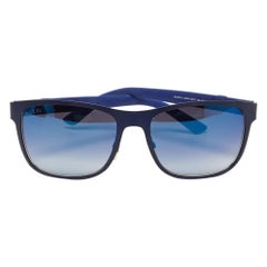 Gucci Blue/Grey Gradient GG2247/S Web Detail Rectangle Sunglasses