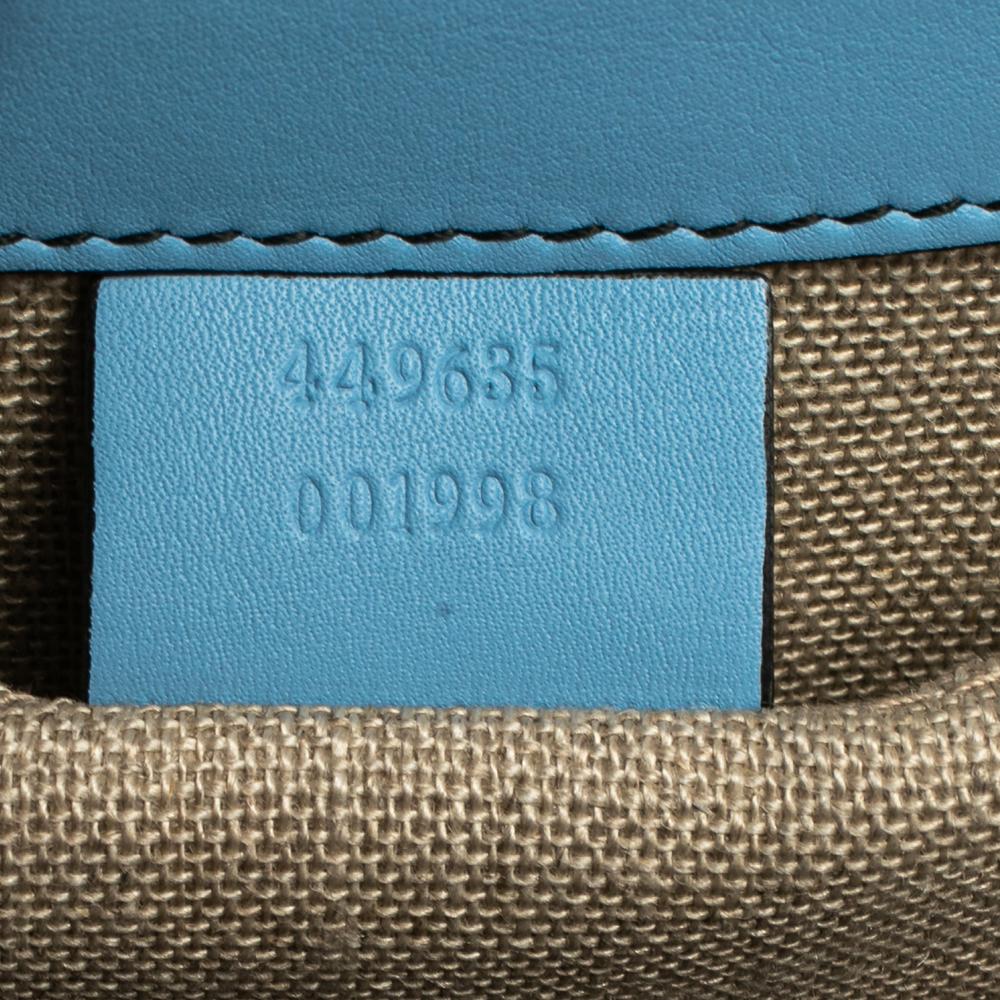 Gucci Blue Guccissima Leather Medium Emily Shoulder Bag 6