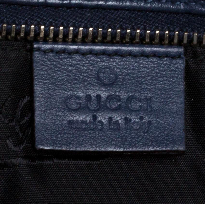 Gucci Blue Guccissima Leather Shopper Tote 1