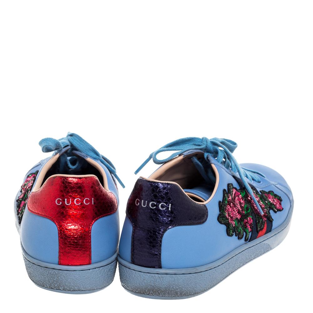 gucci floral trainers