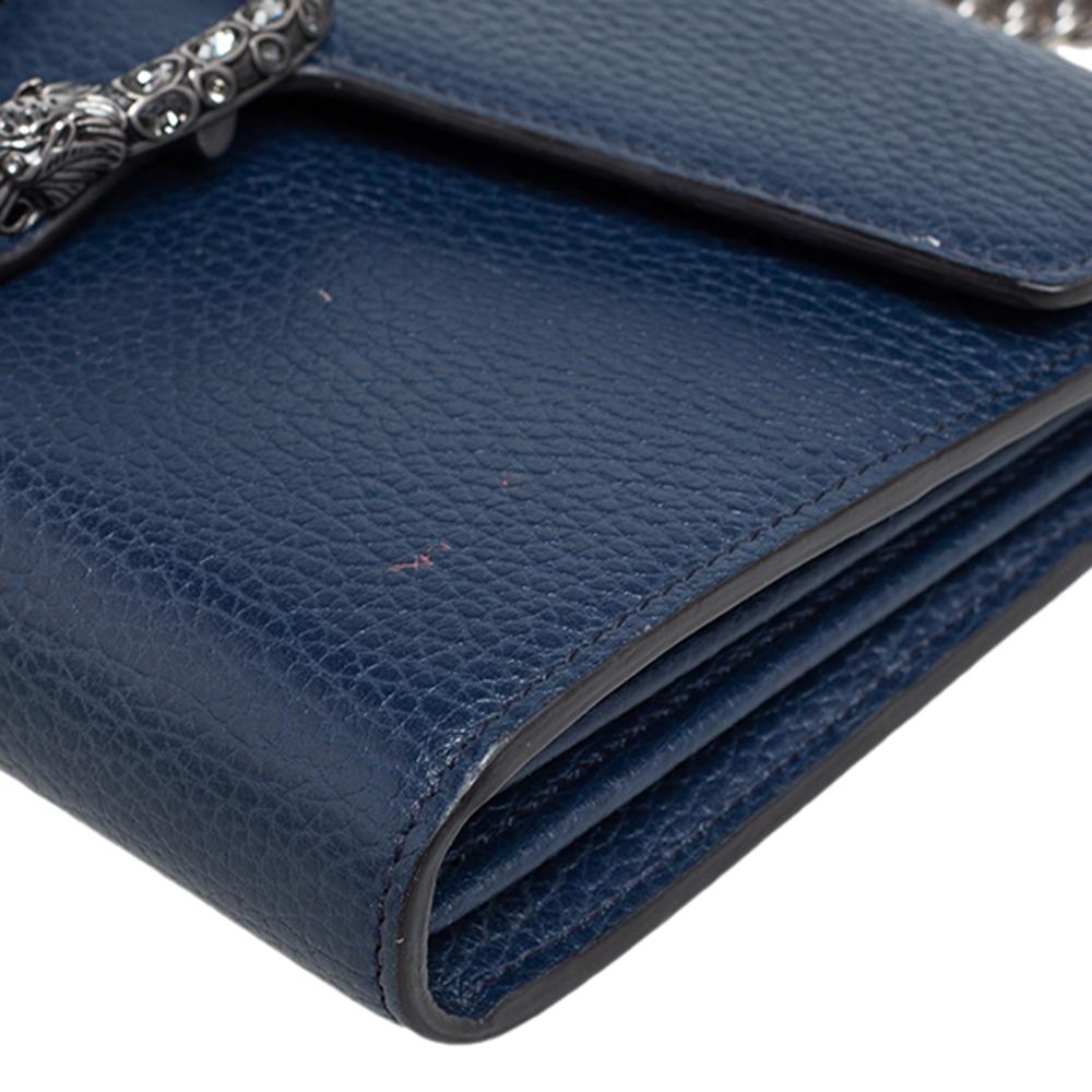 Gucci Blue Leather Dionysus Wallet On Chain 3