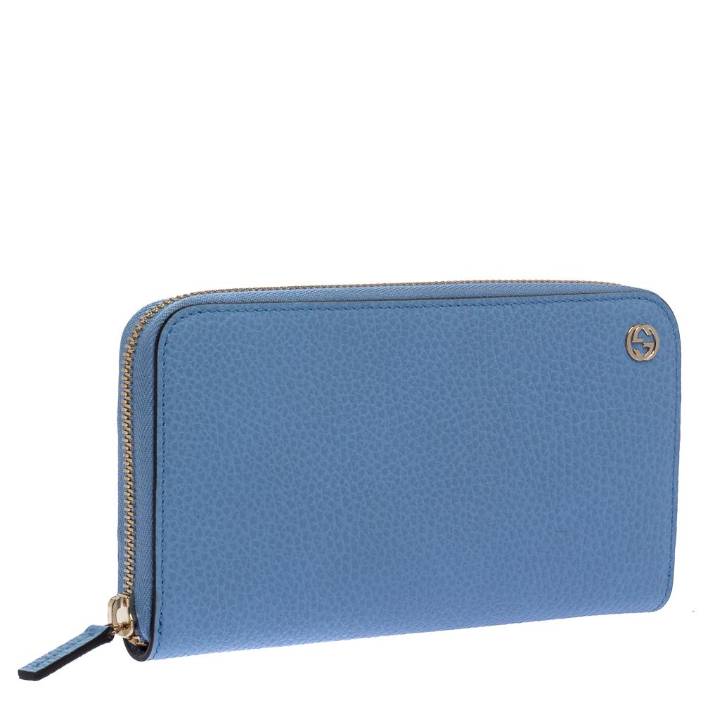 gucci light blue wallet