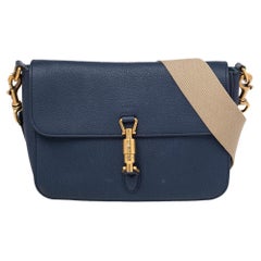 Gucci Blue Leather Jackie Shoulder Bag