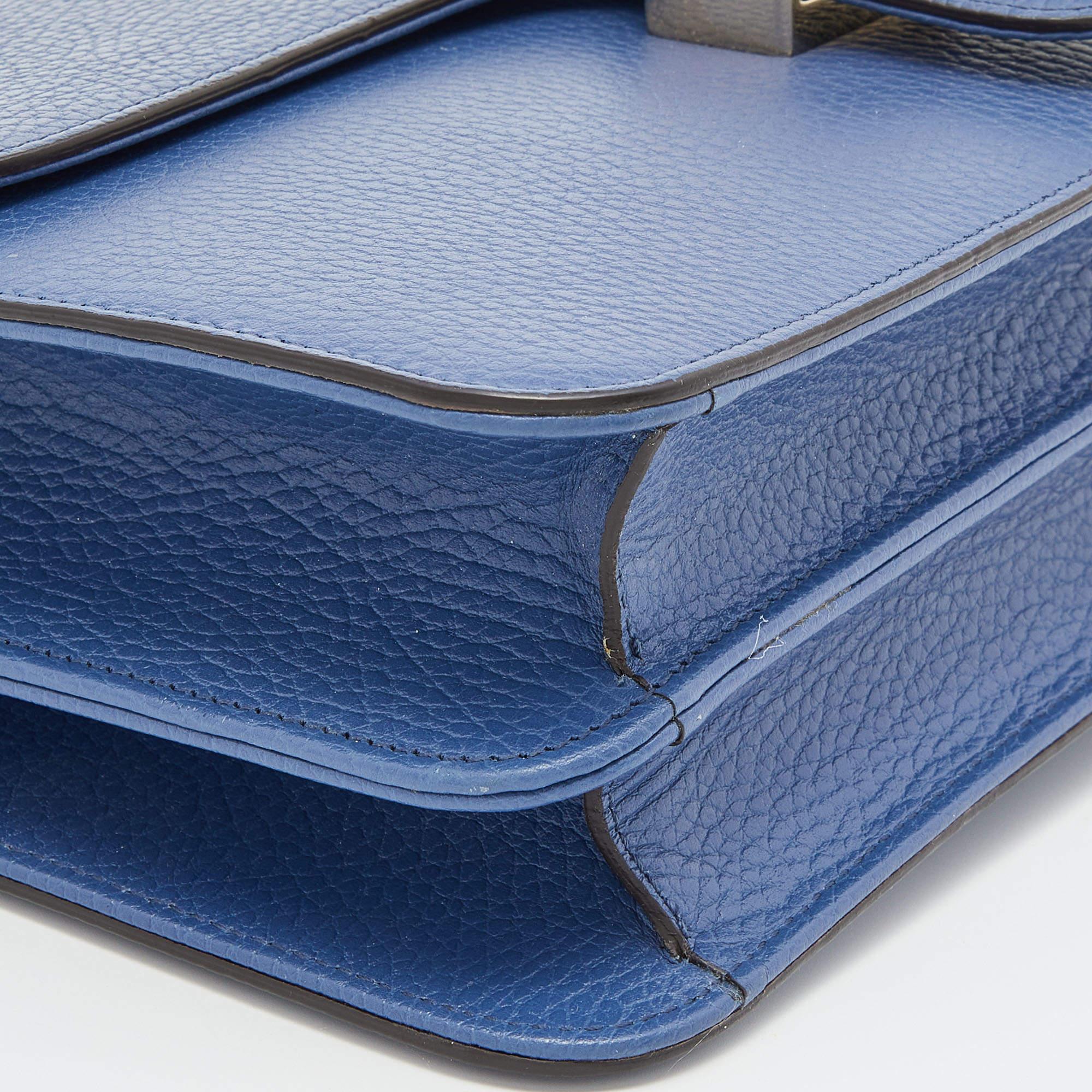 Gucci Blue Leather Medium Interlocking G Shoulder Bag 7