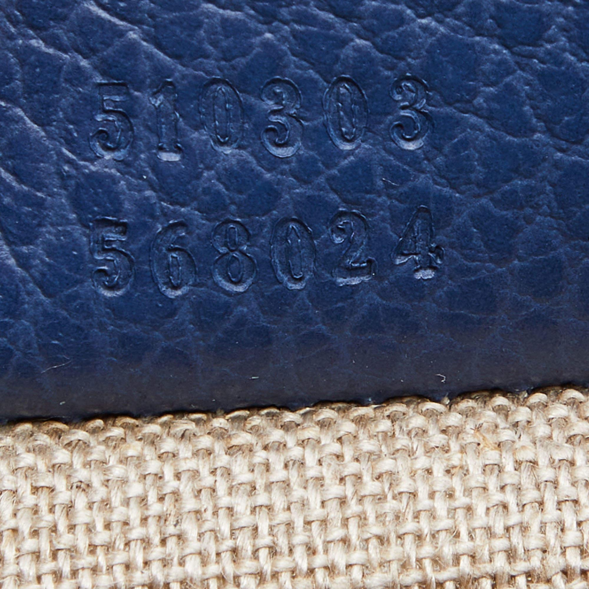 Gucci Blue Leather Medium Interlocking G Shoulder Bag 2