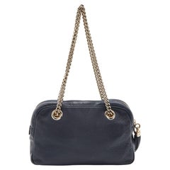 Gucci Blue Leather Medium Soho Chain Shoulder Bag