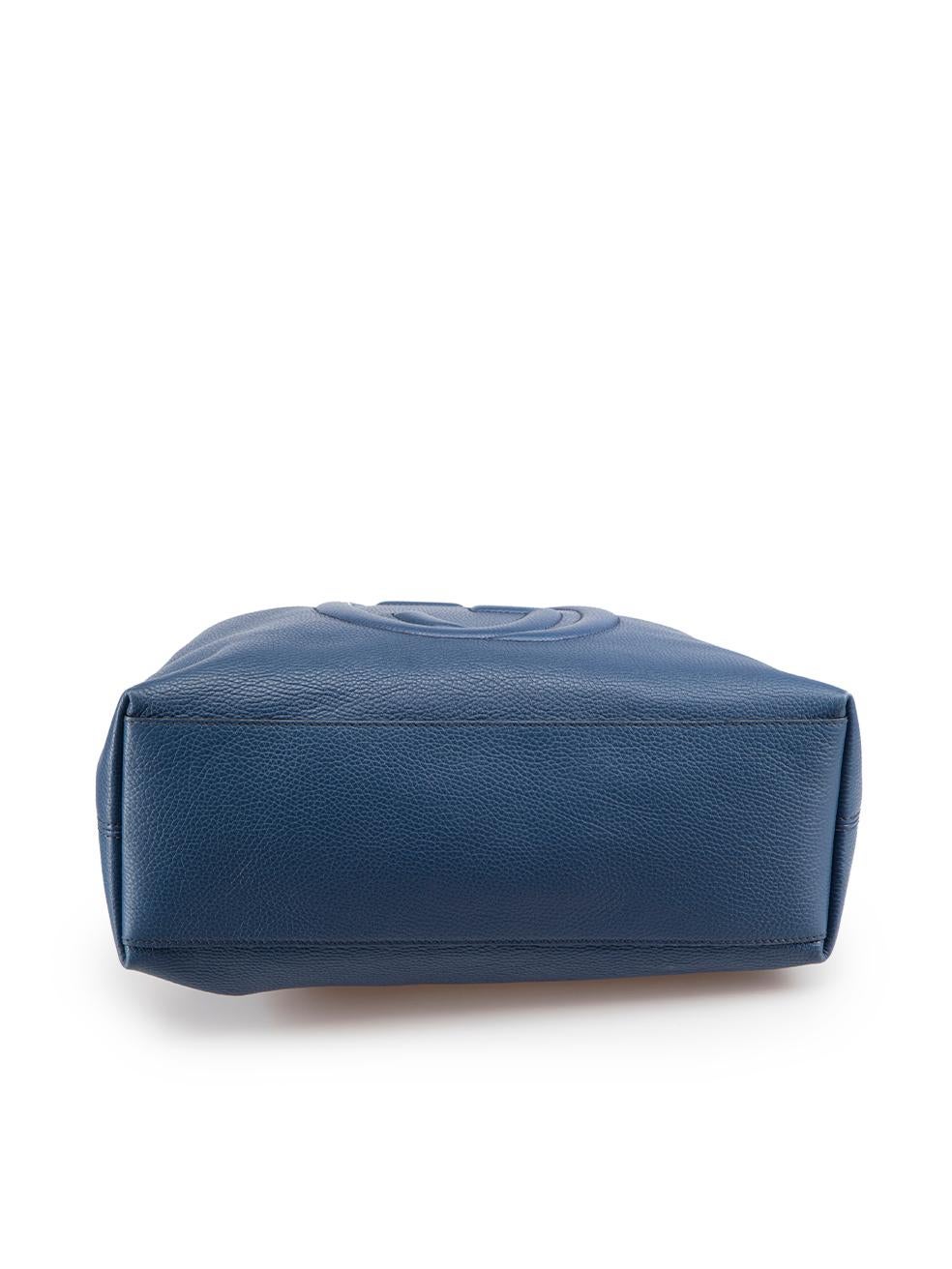 Women's Gucci Blue Leather Medium Soho Tote Bag