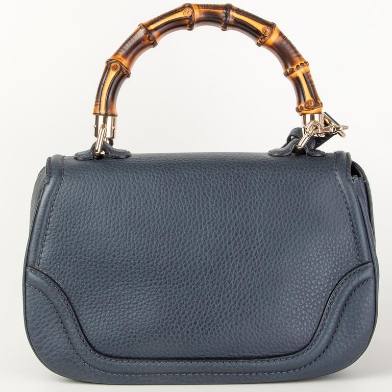 GUCCI blue leather NEW BAMBOO MEDIUM TOP HANDLE Shoulder Bag at 1stDibs valentino studded bag