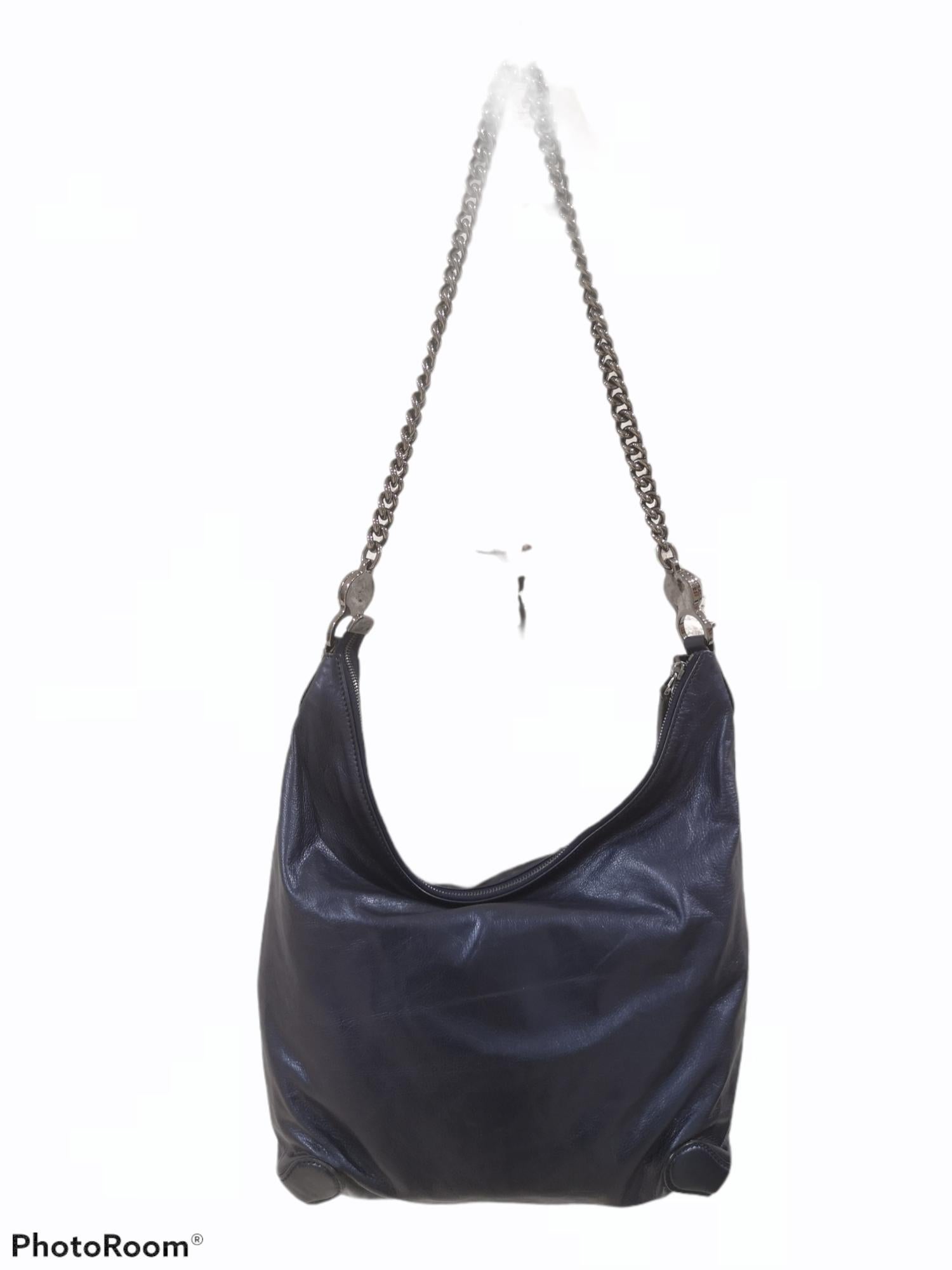 Women's or Men's Gucci blue leather silver hardware Shoulder bag