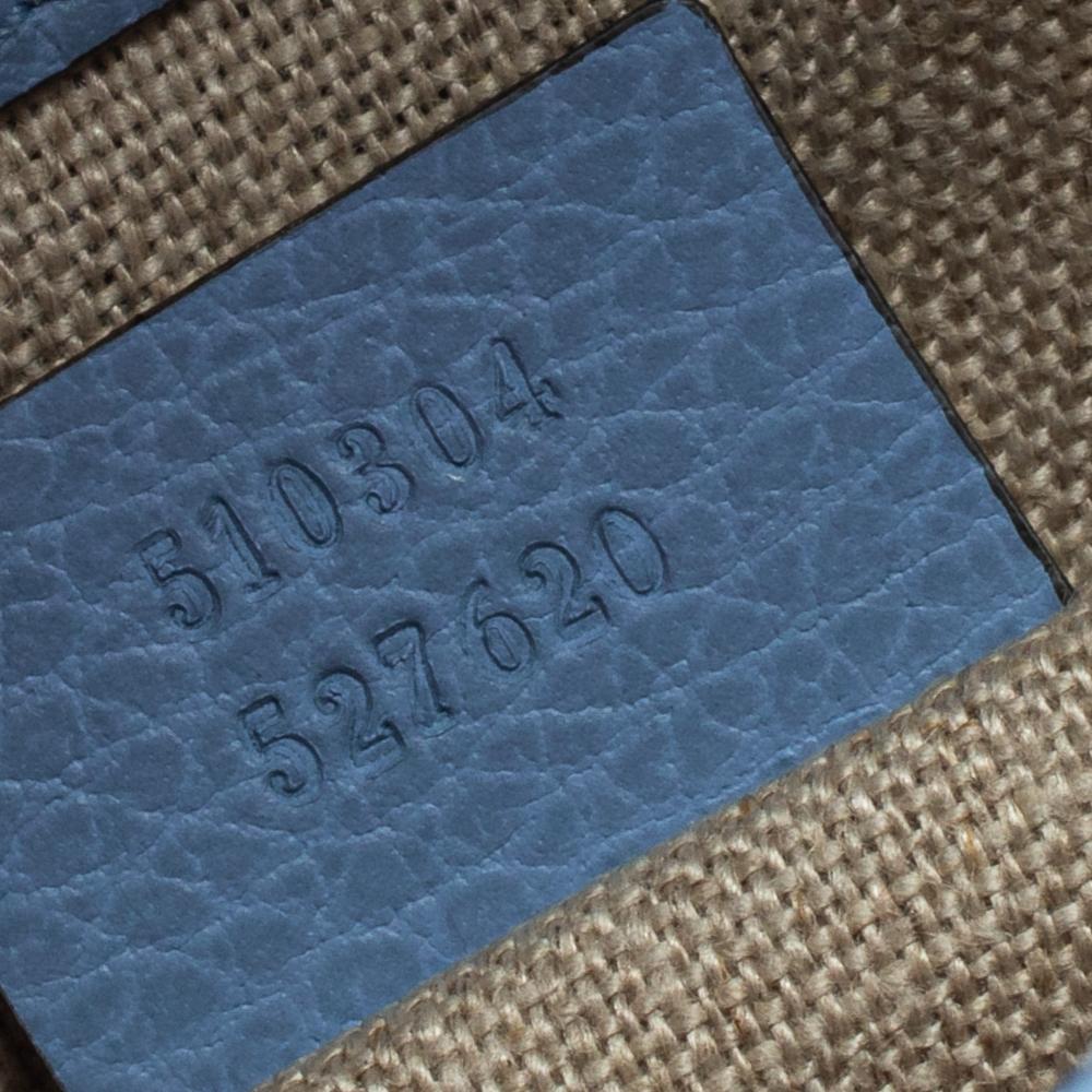 Gucci Blue Leather Small Interlocking G Crossbody Bag 6
