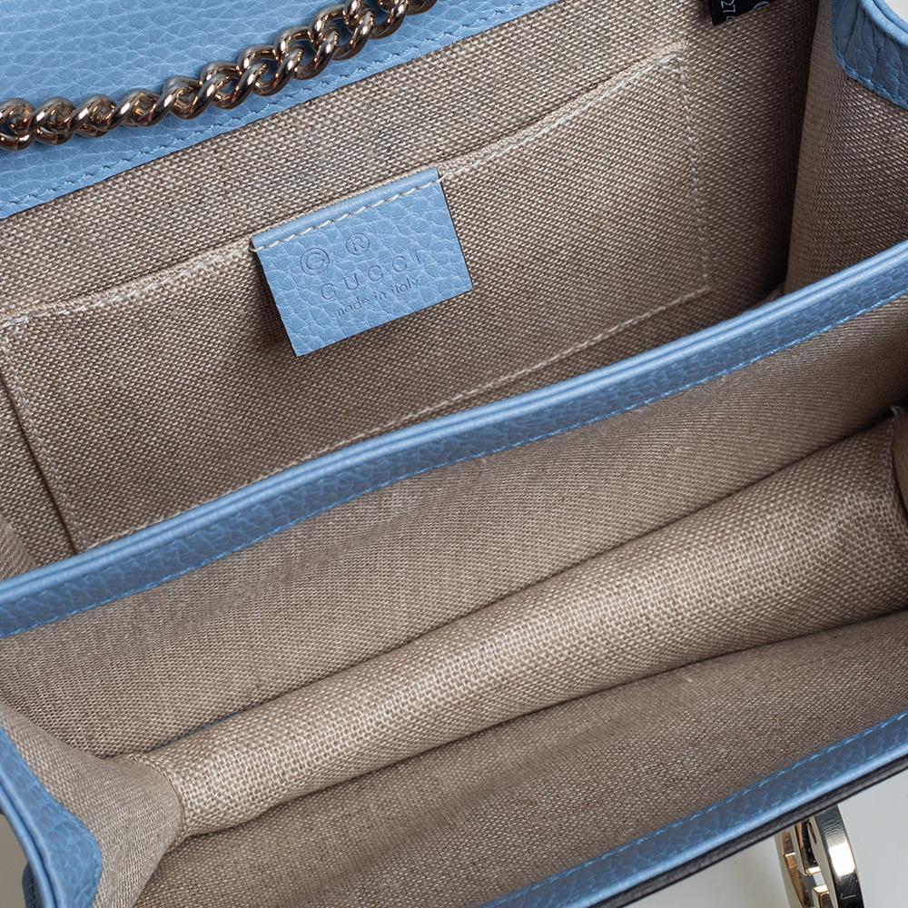 Gucci Blue Leather Small Interlocking G Shoulder Bag 3