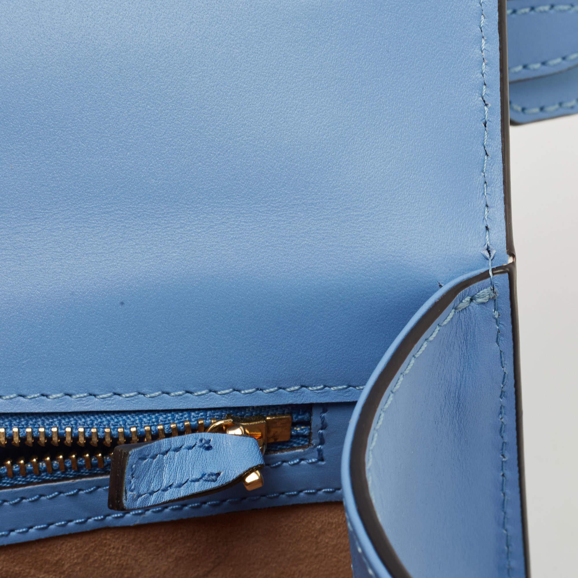 Gucci Blue Leather Small Web Sylvie Shoulder Bag For Sale 5