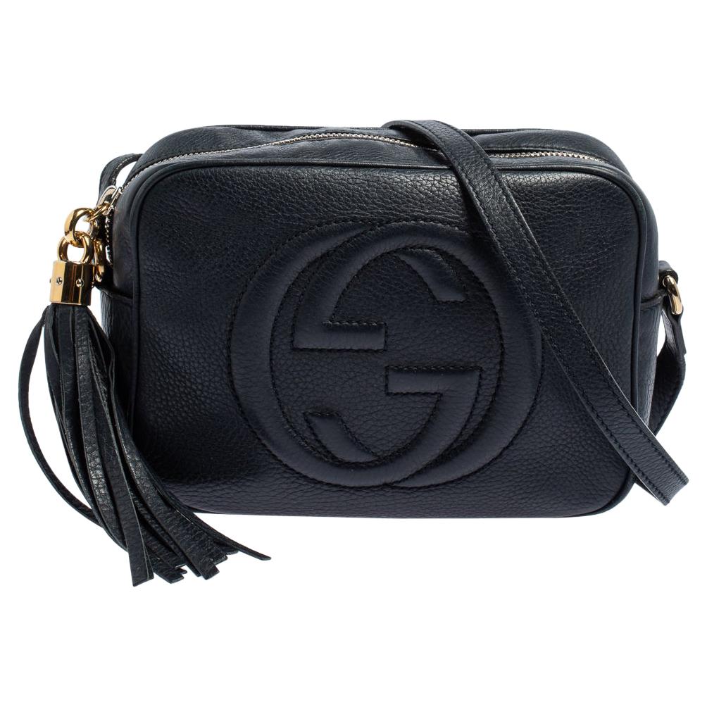 Gucci Blue Leather Soho Disco Crossbody Bag