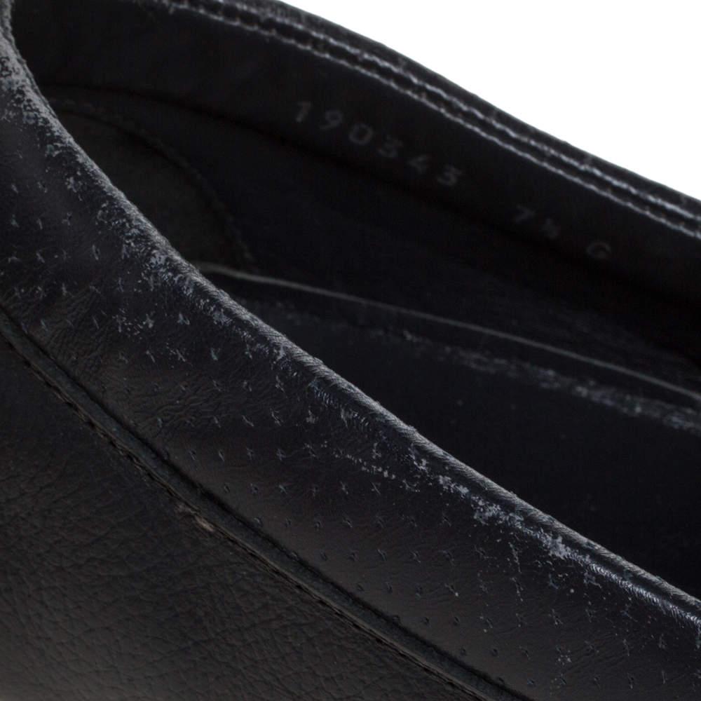 Gucci Blue Leather Web Detail Loafers Size 41.5 5