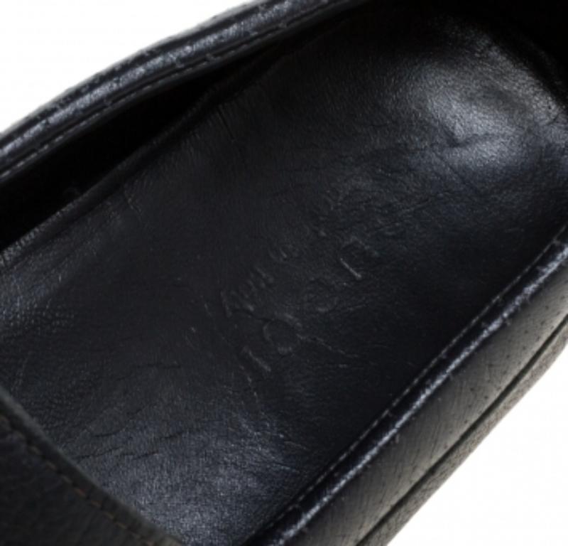 Men's Gucci Blue Leather Web Detail Loafers Size 41.5 For Sale