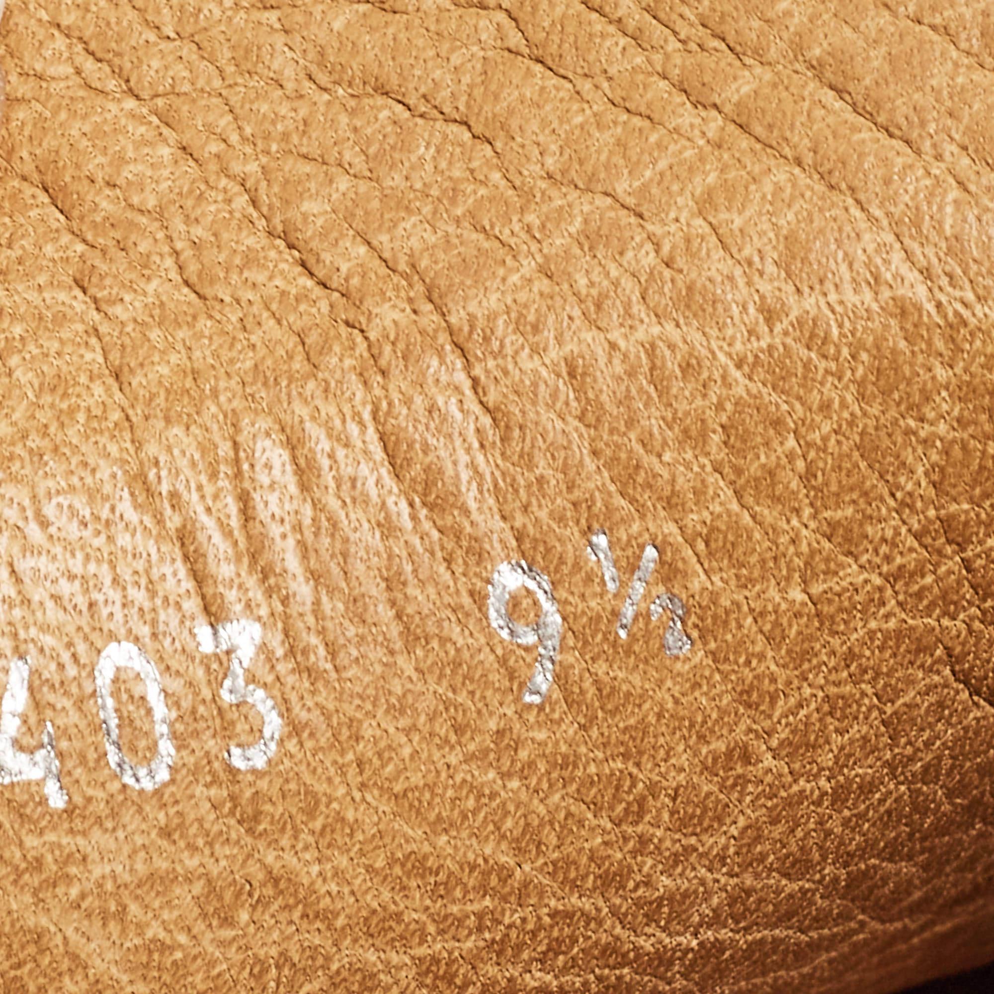 Gucci Blau Leder Web Slip On Loafers Größe 43,5 im Angebot 1