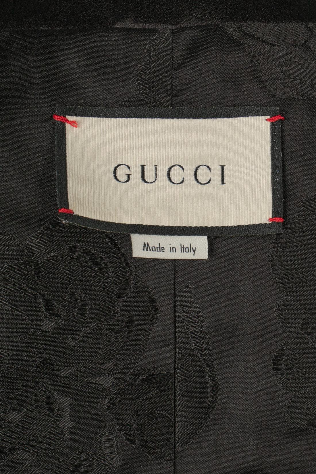 Kimono con giacca in lurex blu di Gucci, 2020 in vendita 5